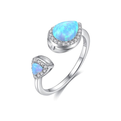 Damen Ring Silber mit Opal