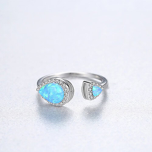 Damen Ring Silber mit Opal
