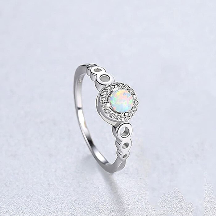 Runden Opal Ring Für Freundin