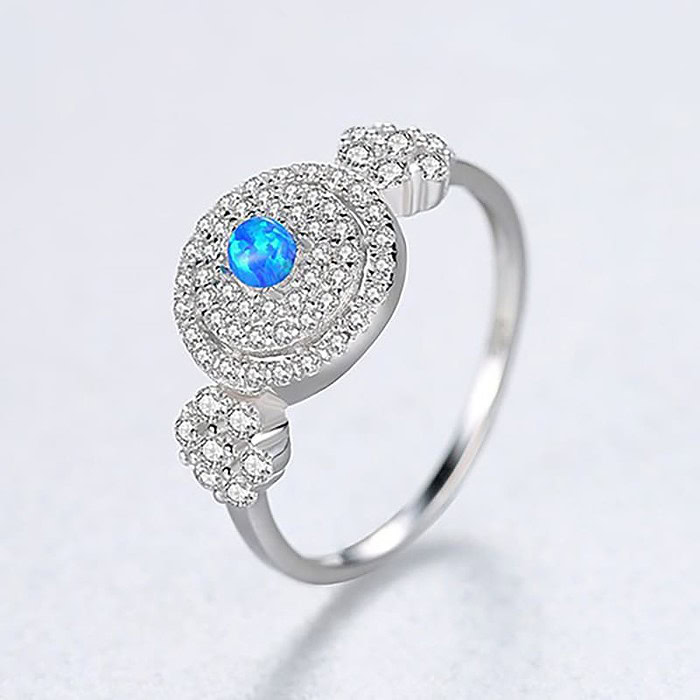 Ring Frau mit Opal und Zirkonia
