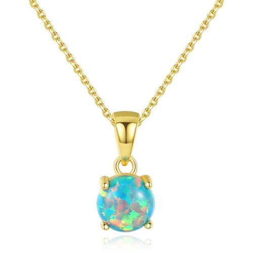 Goldene Kette mit Opal Anhänger