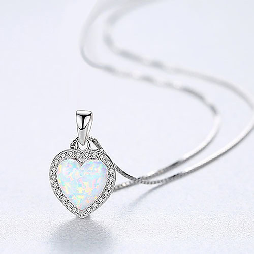 Silber Kette mit Herz Anhänger