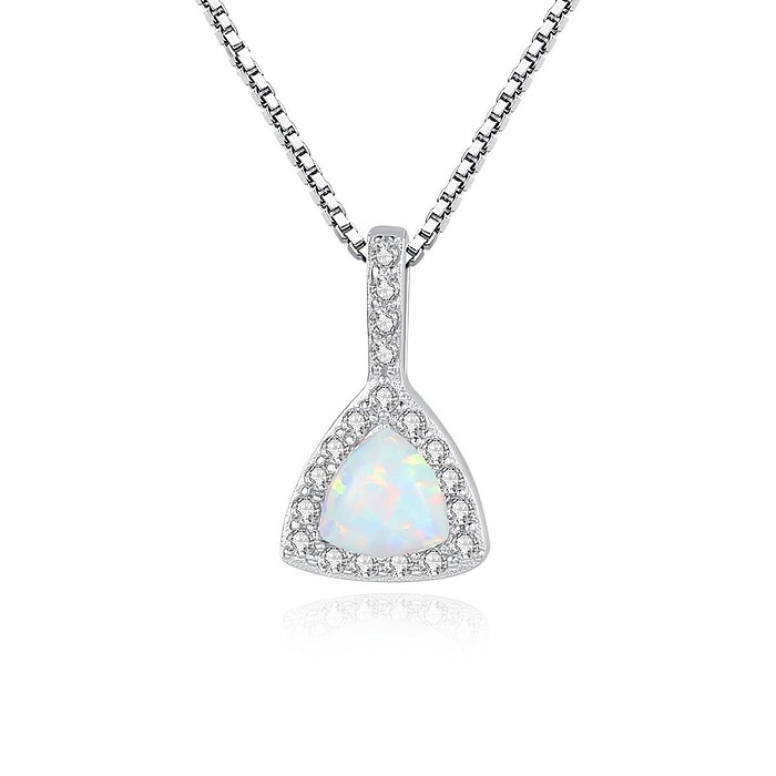 Kette mit Dreieck Opal Anhänger