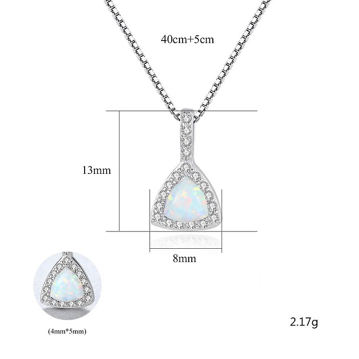 Kette mit Dreieck Opal Anhänger