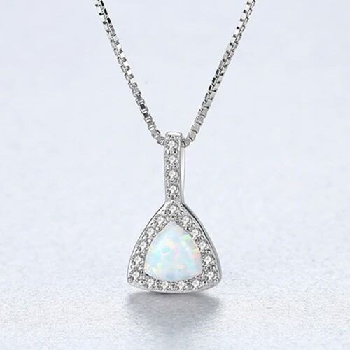 Kette mit Dreieck Opal Anhänger