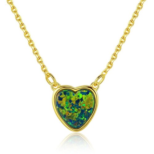 Grün Opal Kette Für Freundin