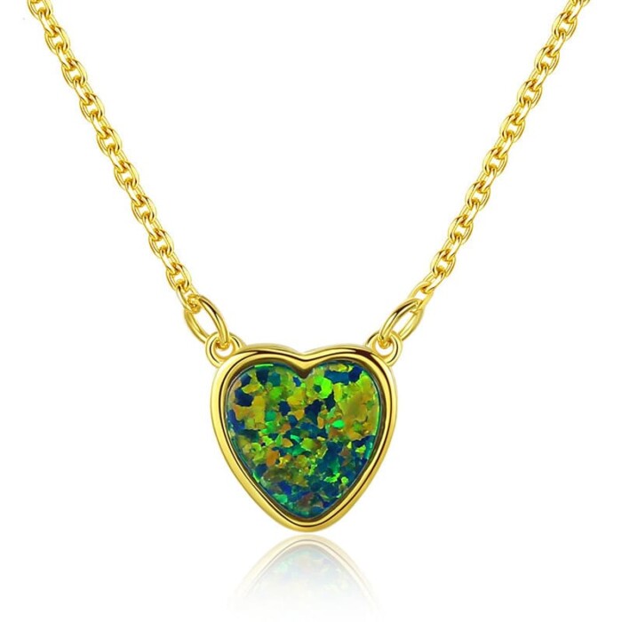 Grün Opal Kette Für Freundin