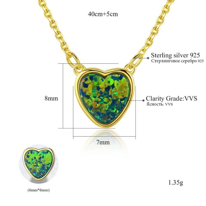 Grün Opal Kette Für Freundin
