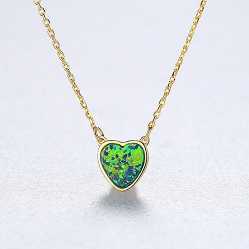 Grün Opal Kette Für Freundin