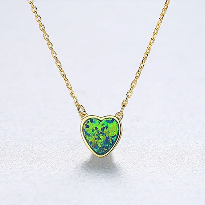 Grün Opal Kette Für Freundin