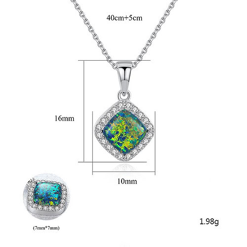 Damen Modeschmuck Kette mit Opal