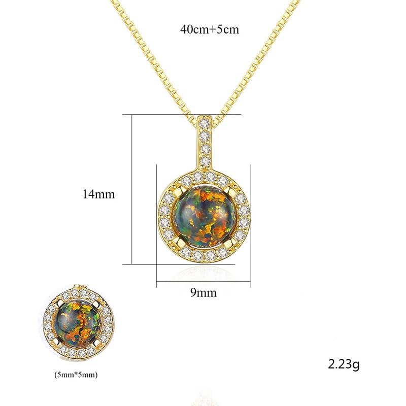 Frauen Modeschmuck Kette mit Opal