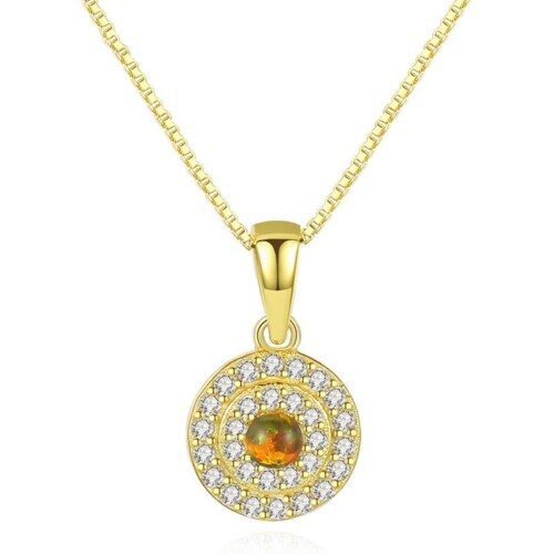 Runden Opal Kette für Männer