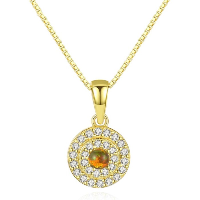 Runden Opal Kette für Männer