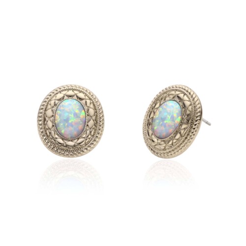 Damen Opal Ohrringe Stecker