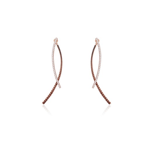 Line Art Ohrringe Rosegold