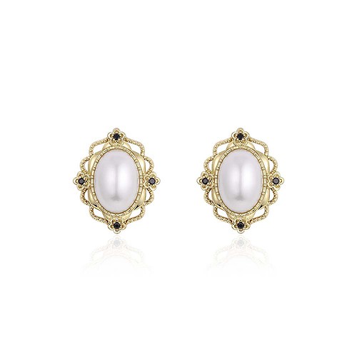 Vintage Damen Ohrringe Oval