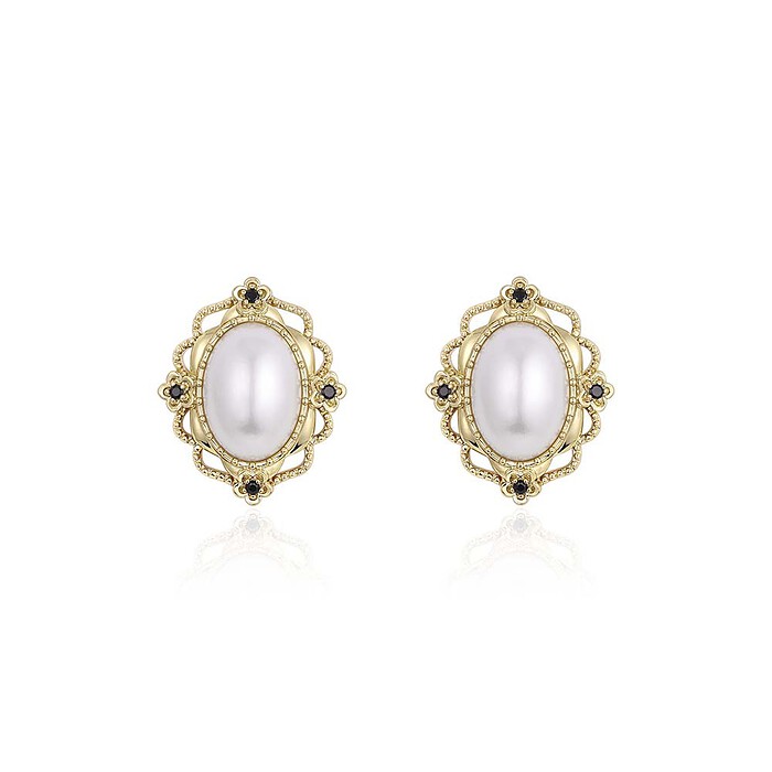 Vintage Damen Ohrringe Oval