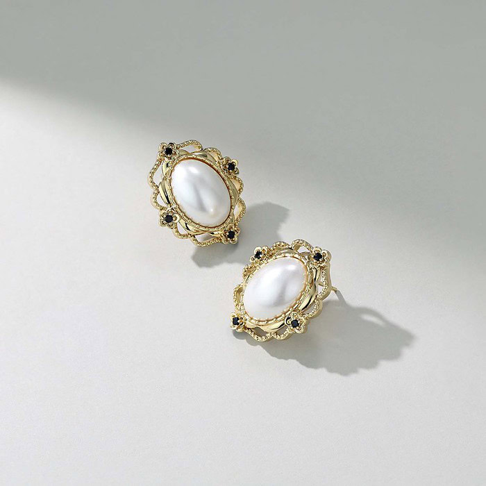 Vintage Damen Ohrringe Oval