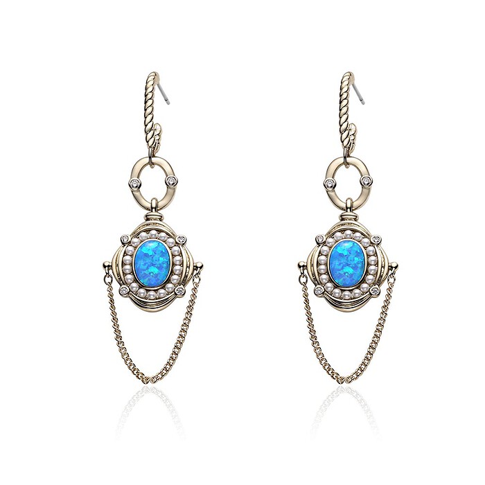 Vintage Ohrringe mit Opal