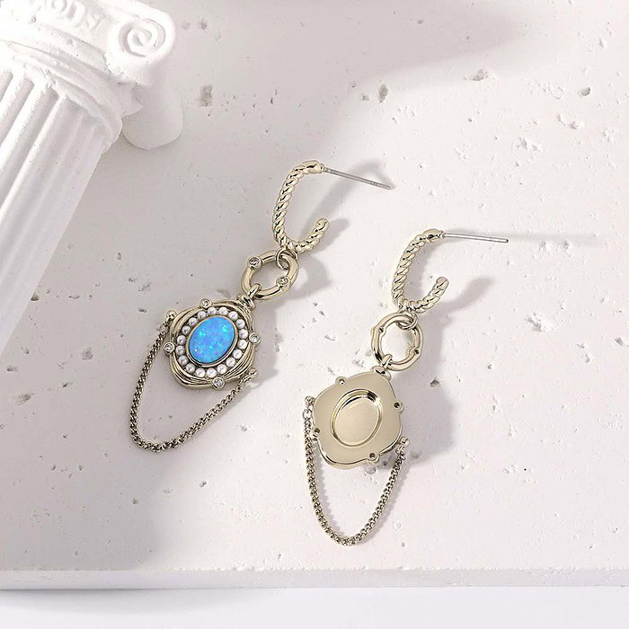 Vintage Ohrringe mit Opal