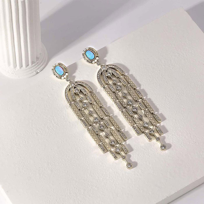 Art Deco Ohrringe mit Opal
