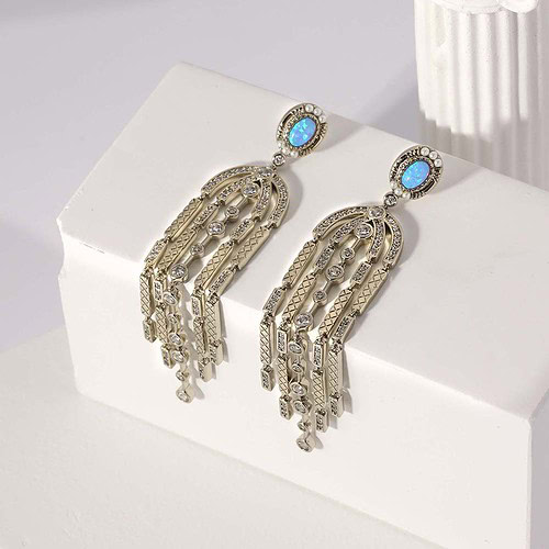 Art Deco Ohrringe mit Opal