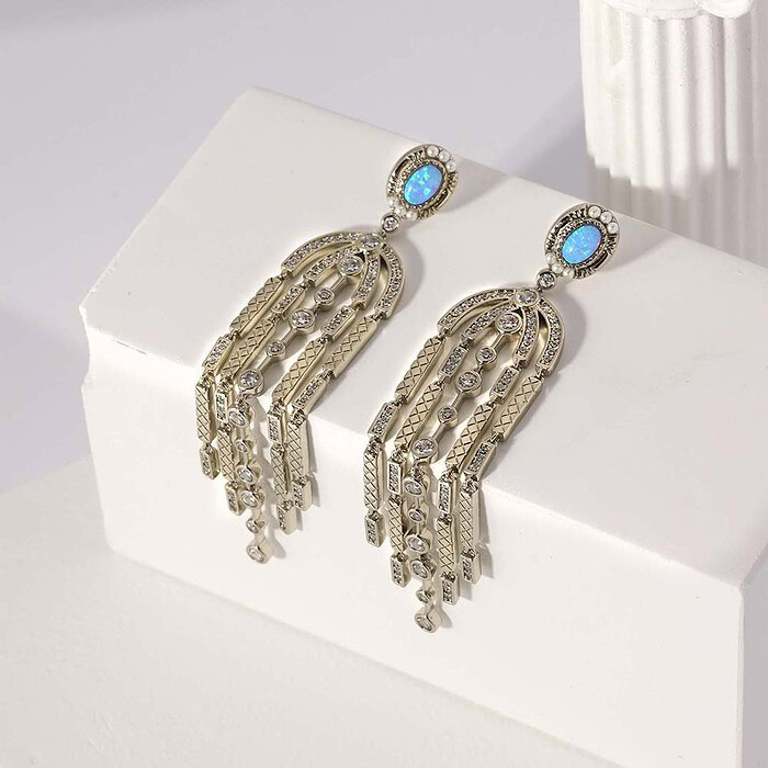 Art Deco Ohrringe mit Opal