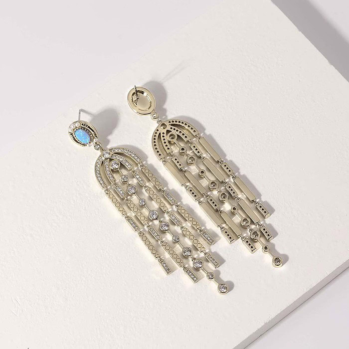 Art Deco Ohrringe mit Opal