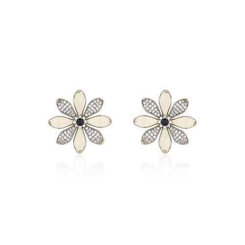 Blumen Emaille Ohrringe für Damen