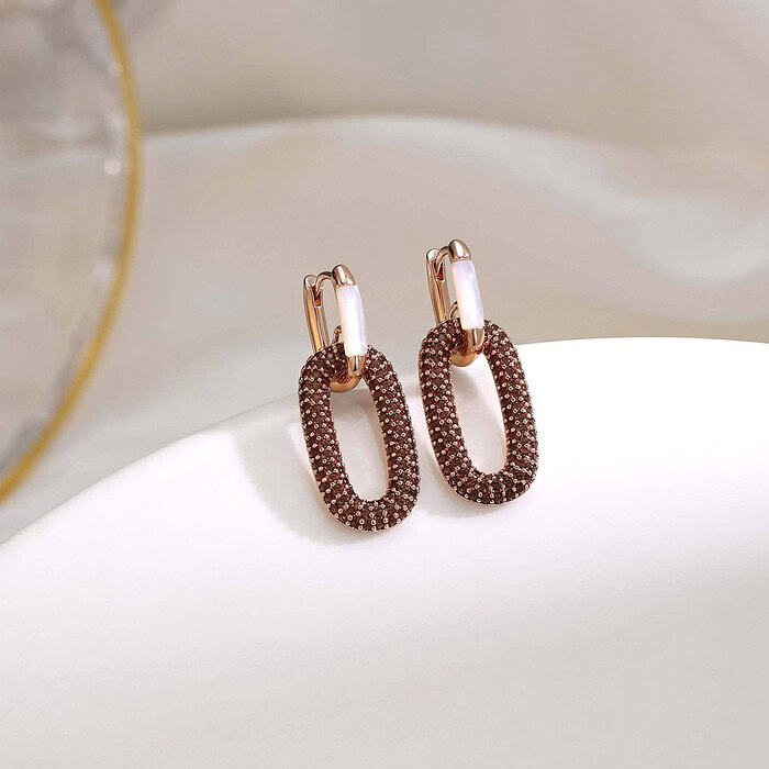Hoop Ohrringe Roségold mit Zirkonia