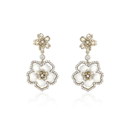 Elegante Blumen Ohrringe für Mädchen
