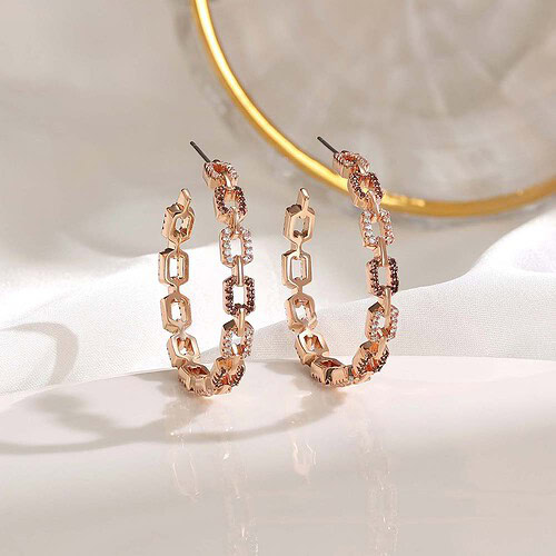 Rosegold Hoop Ohrringe für Damen