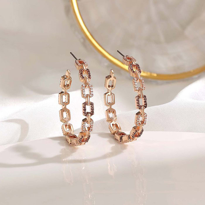 Rosegold Hoop Ohrringe für Damen