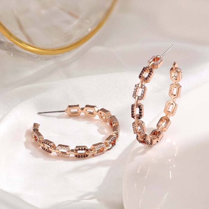 Rosegold Hoop Ohrringe für Damen