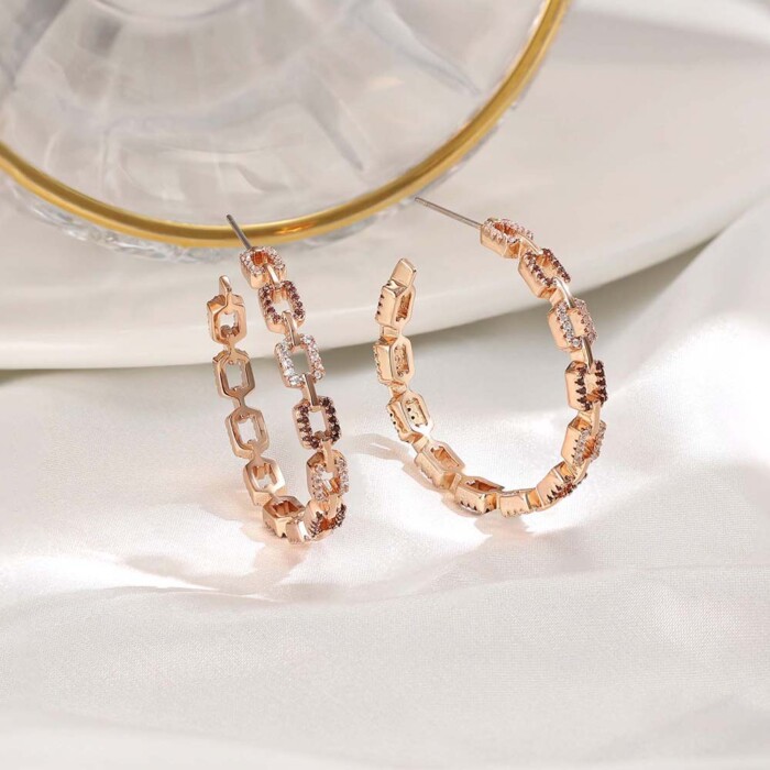 Rosegold Hoop Ohrringe für Damen