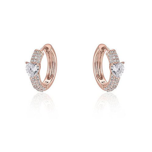 Ohrringe Rosegold Creolen mit Zirkonia