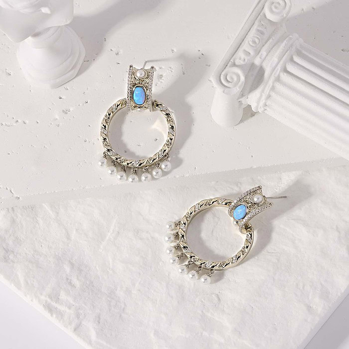 Modernen Damen Ohrringe mit Opal