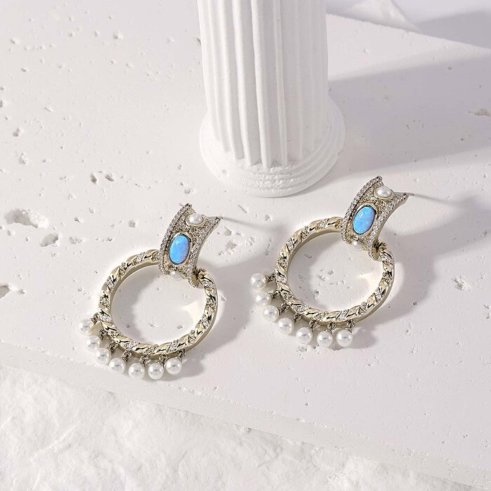 Modernen Damen Ohrringe mit Opal
