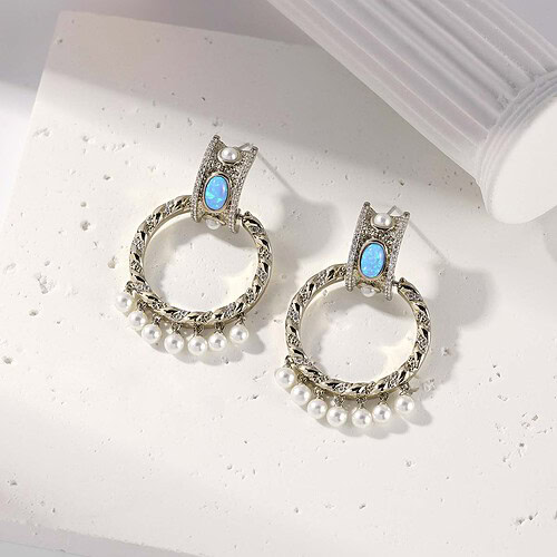 Modernen Damen Ohrringe mit Opal