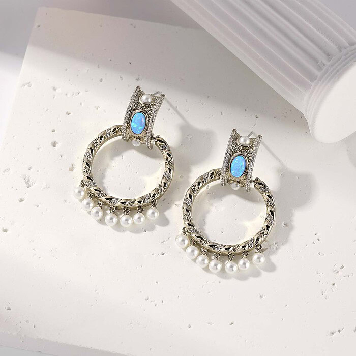 Modernen Damen Ohrringe mit Opal
