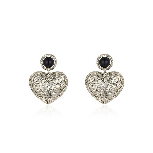 Modeschmuck Ohrringe mit Herz Anhänger