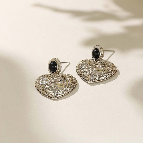 Modeschmuck Ohrringe mit Herz Anhänger