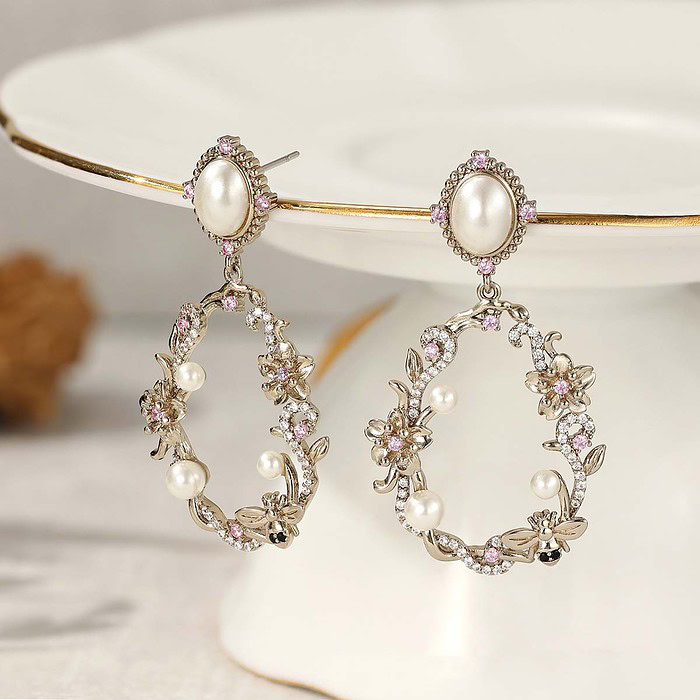 Hoop Ohrringe mit Blumen