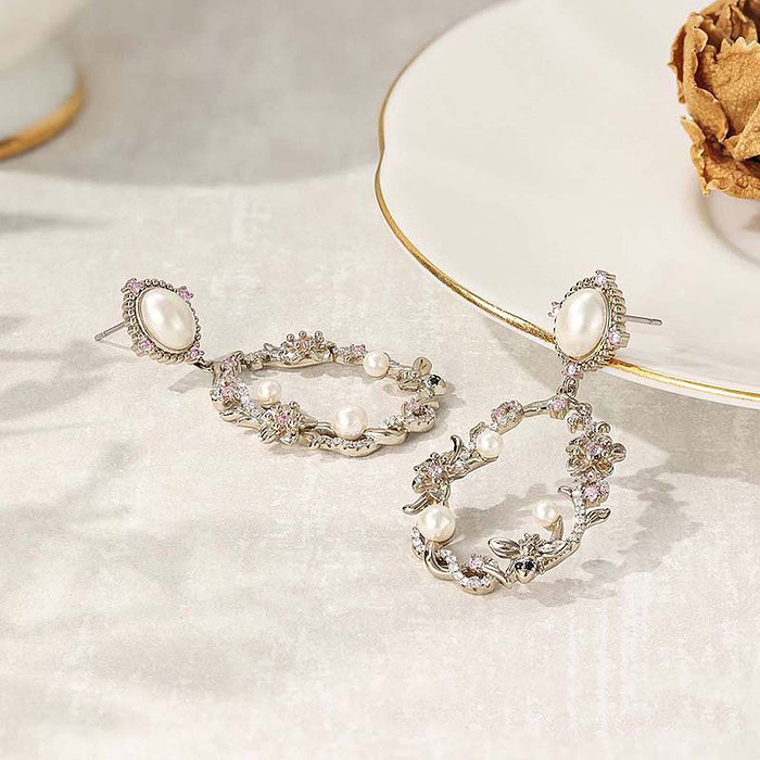 Hoop Ohrringe mit Blumen