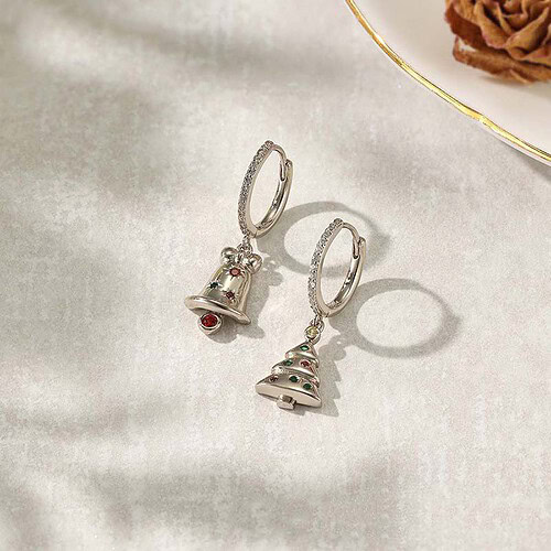 Hoop Ohrringe Weihnachten für Damen
