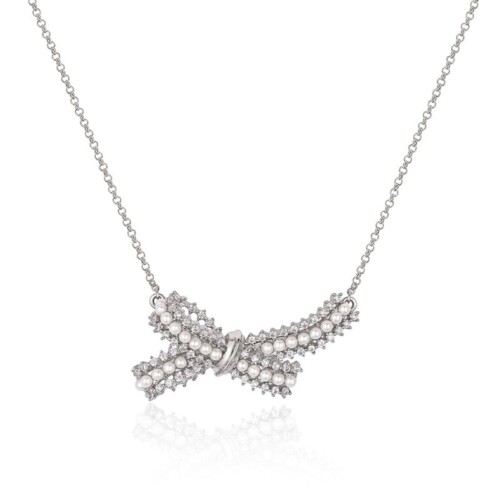 Damen Kette mit Schleifenanhänger