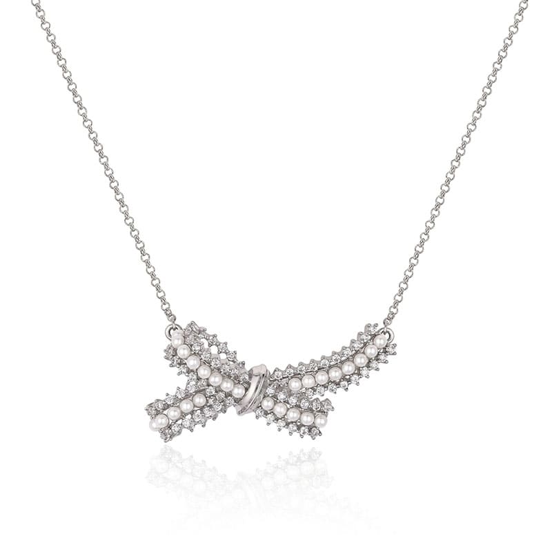 Damen Kette mit Schleifenanhänger