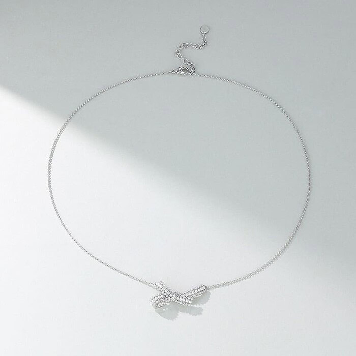Damen Kette mit Schleifenanhänger