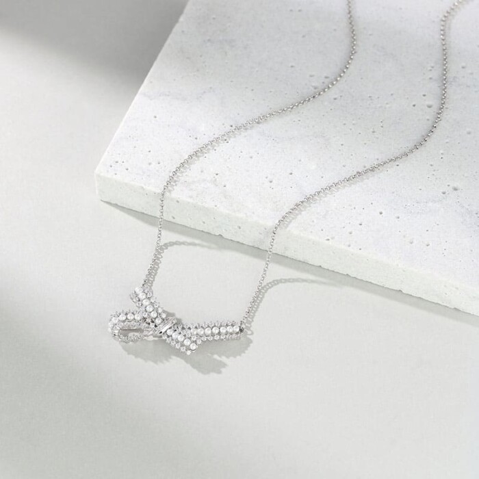 Damen Kette mit Schleifenanhänger
